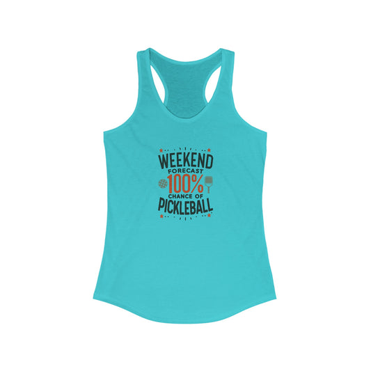 Hundred Percent Chance Pickleball Women's Ideal Racerback Tank