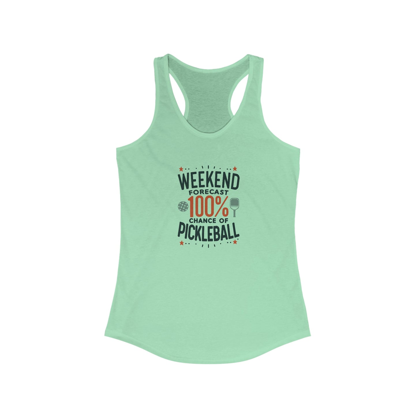 Hundred Percent Chance Pickleball Women's Ideal Racerback Tank