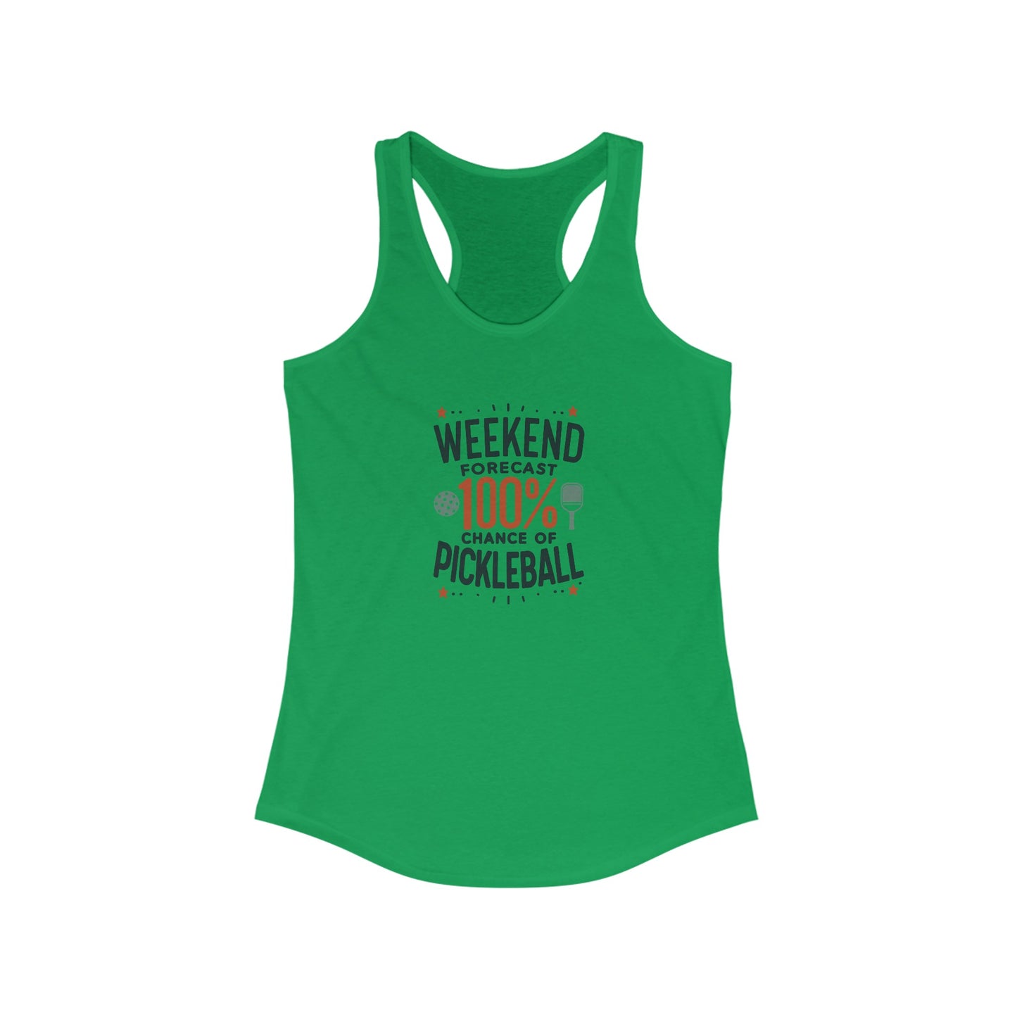 Hundred Percent Chance Pickleball Women's Ideal Racerback Tank