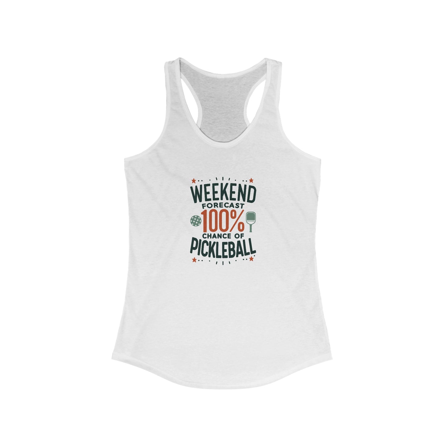 Hundred Percent Chance Pickleball Women's Ideal Racerback Tank