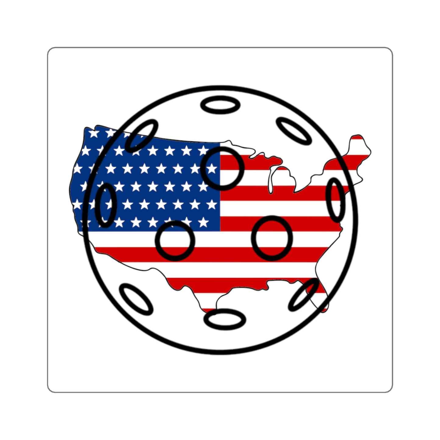 USA Pickleball Square Stickers