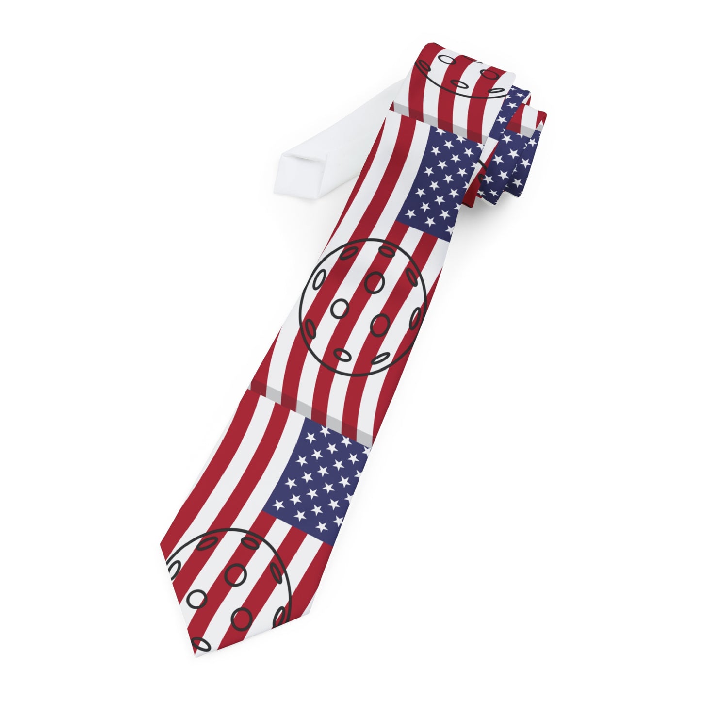 Flag Pickleball Necktie