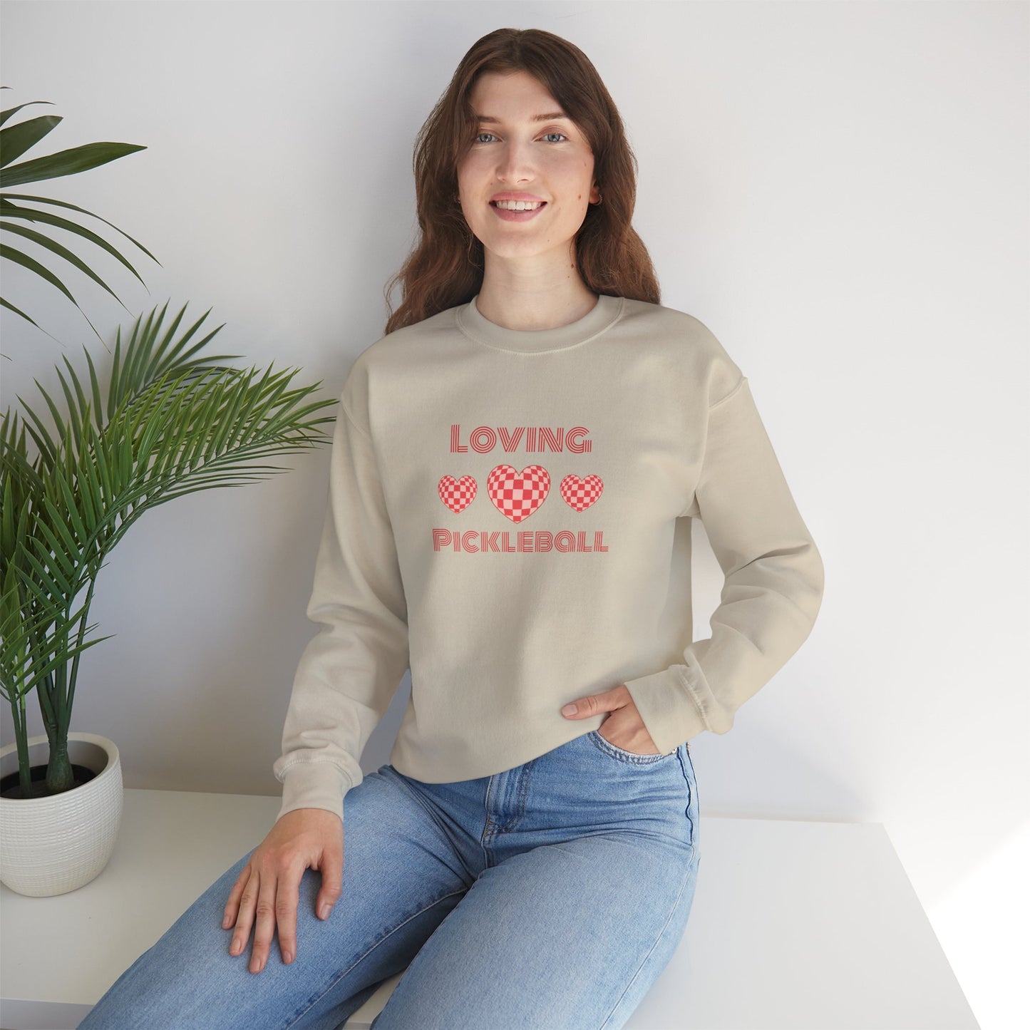 Loving Pickleball Crewneck Sweatshirt