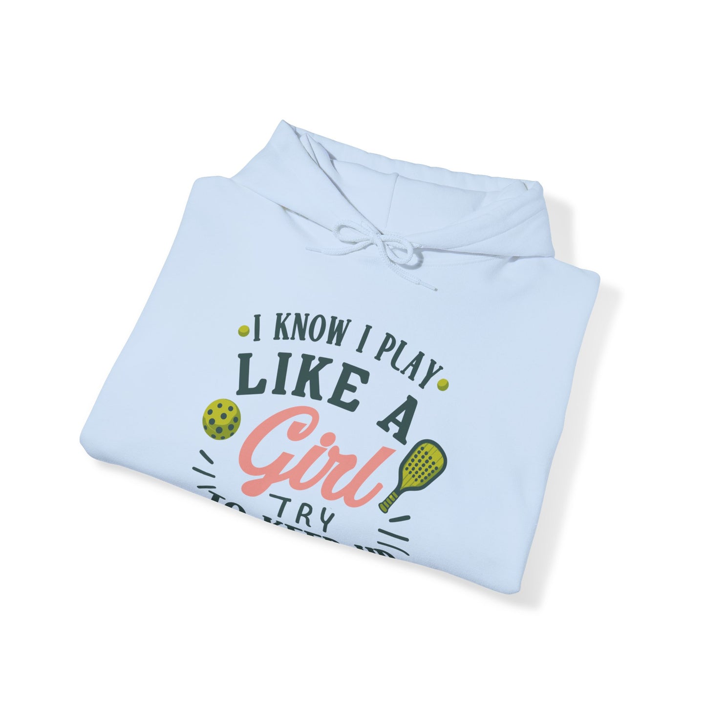 Pickleball Play like a girl Heavy Blend™ Hooded Sweatshirt