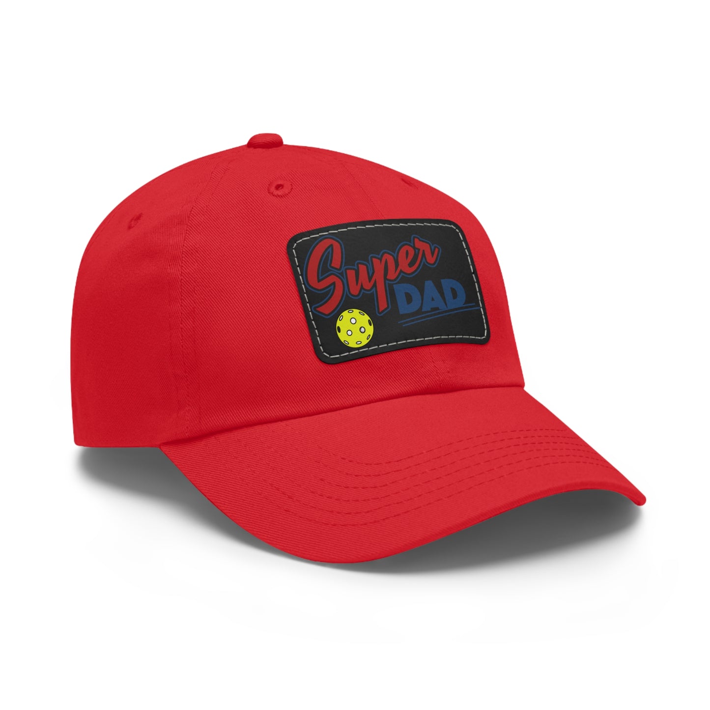 Super Pickleball Dad Hat with Leather Patch (Rectangle)