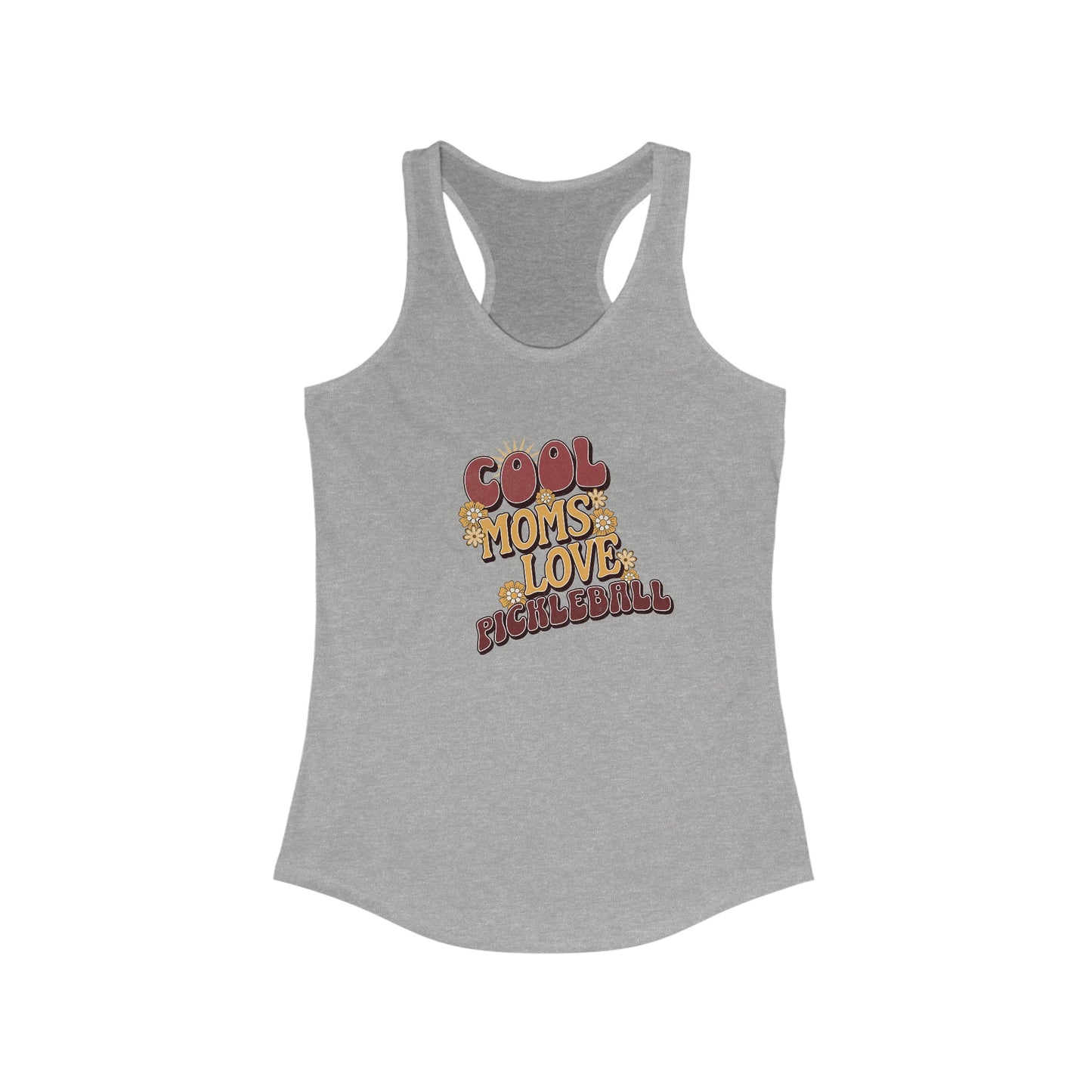 Cool Moms Love Pickleball Women's Ideal Racerback Tank