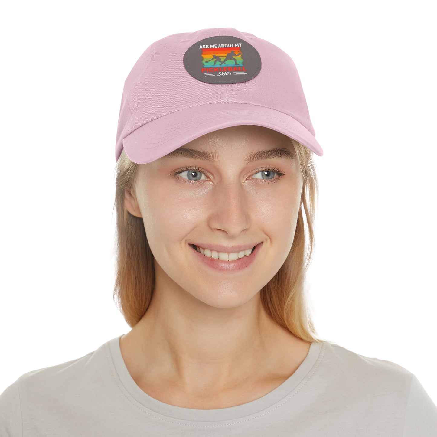 Pickleball Hat with Leather Patch (Round)