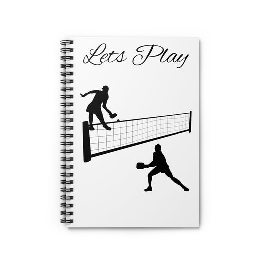 Pickleball Game Play Spiral Notebook - Ruled Line