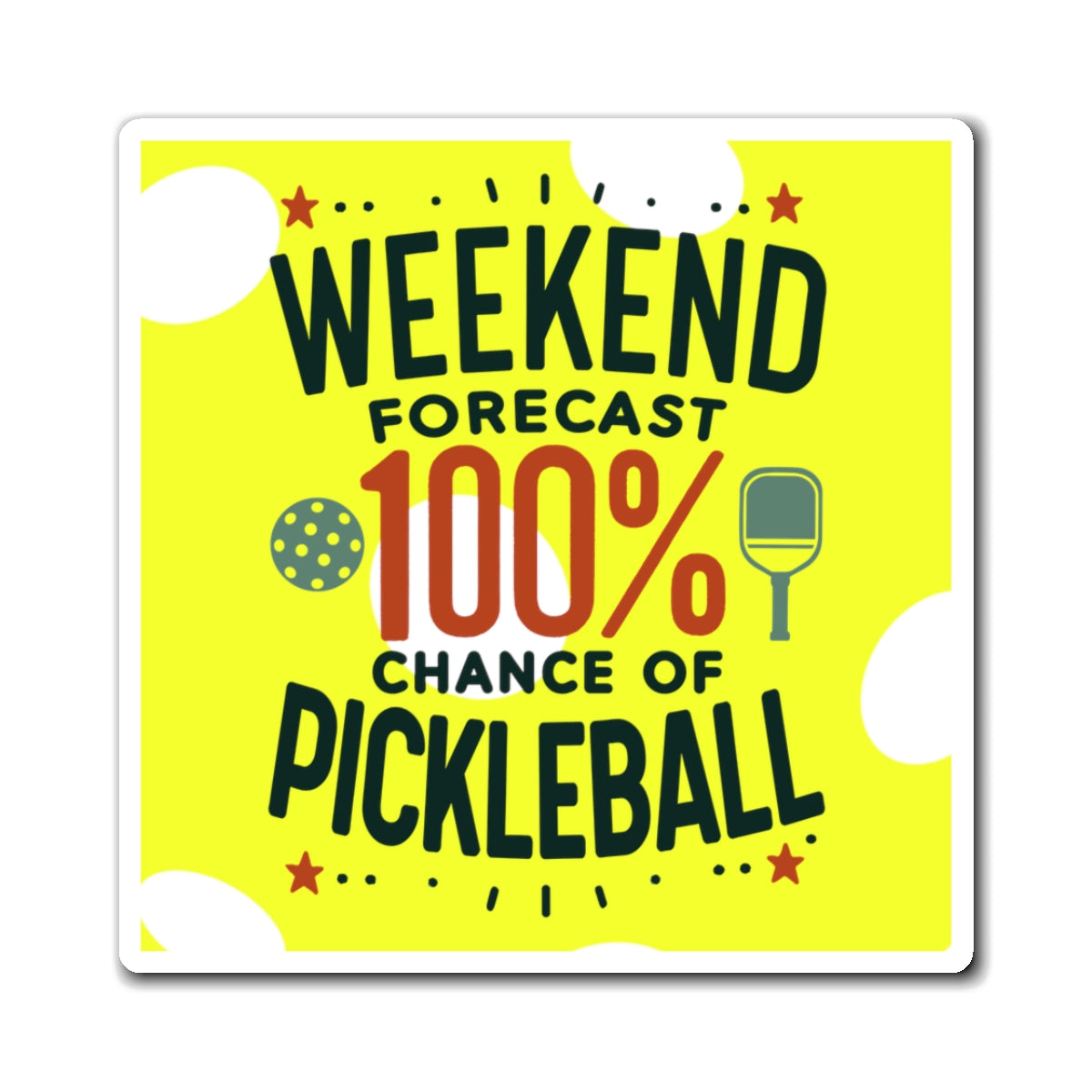 100 percent Pickleball Magnets