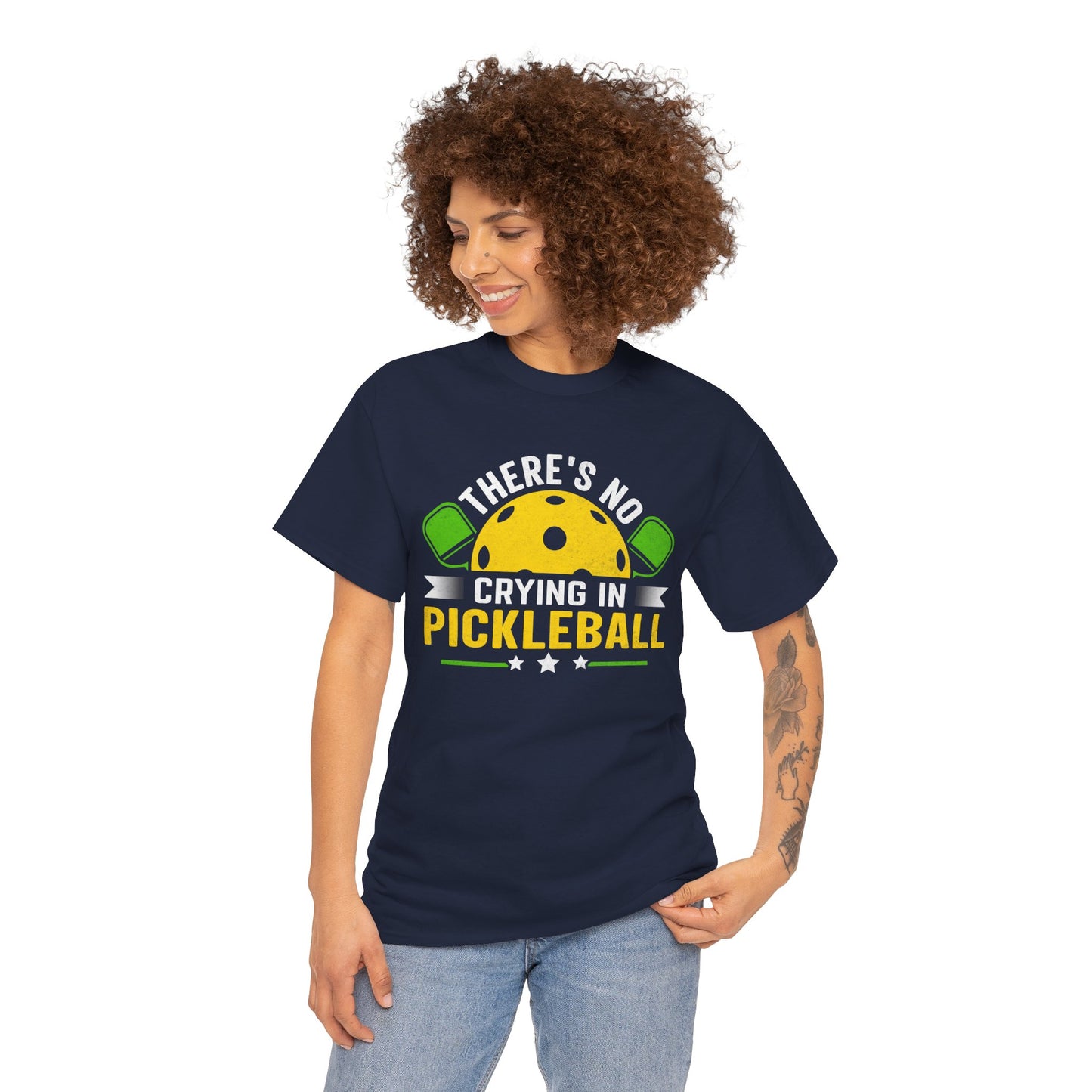 No crying in pickleball Heavy Cotton Tee