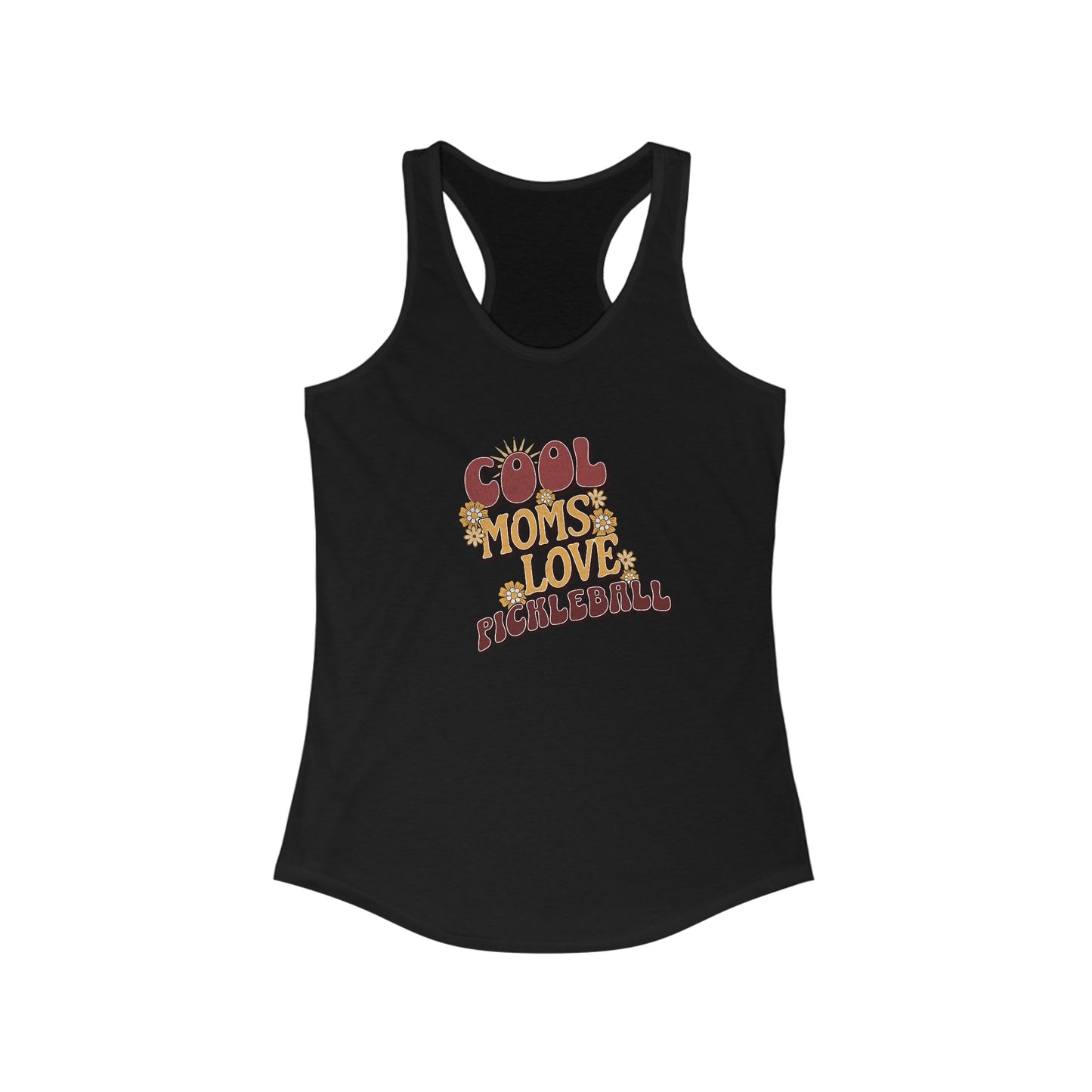 Cool Moms Love Pickleball Women's Ideal Racerback Tank