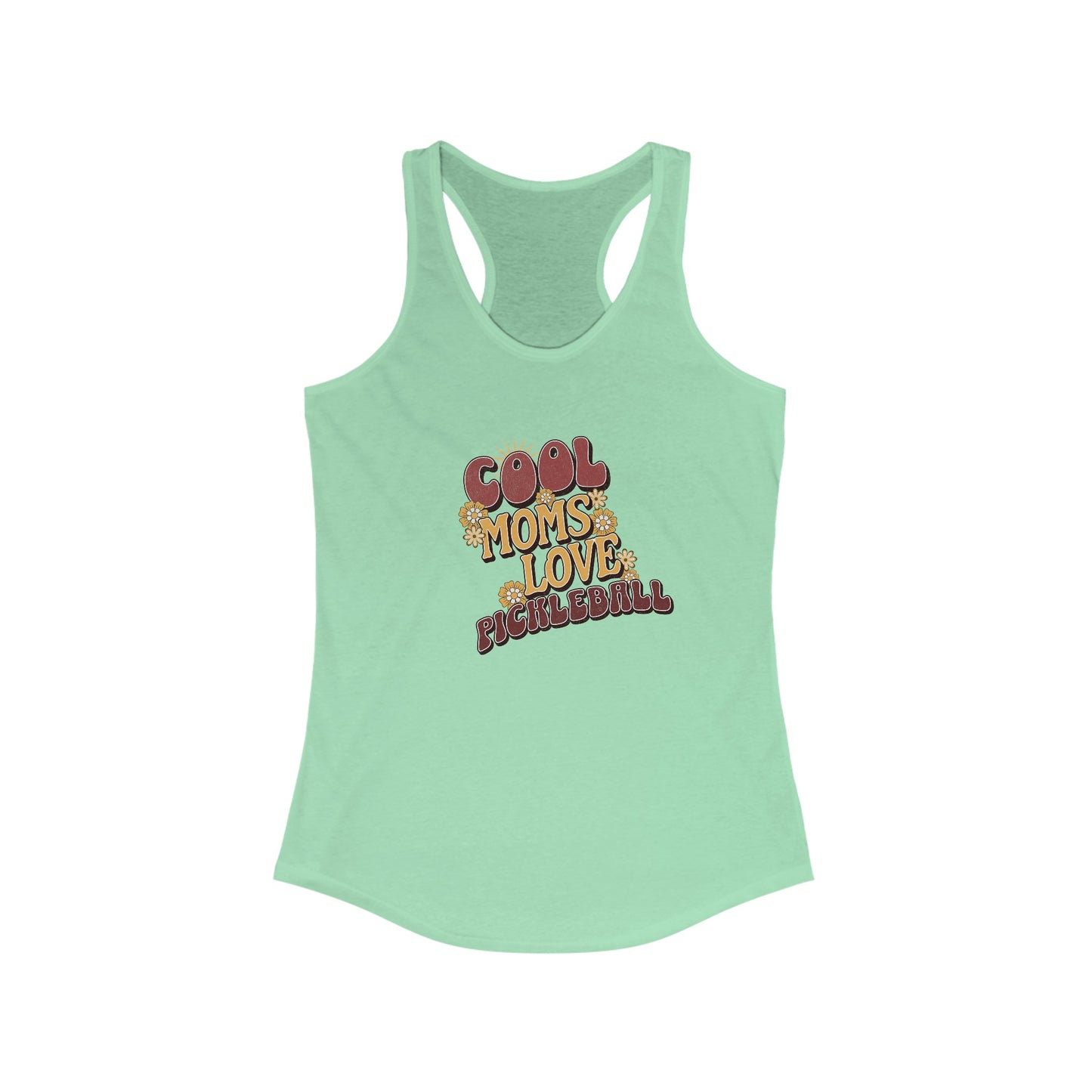 Cool Moms Love Pickleball Women's Ideal Racerback Tank