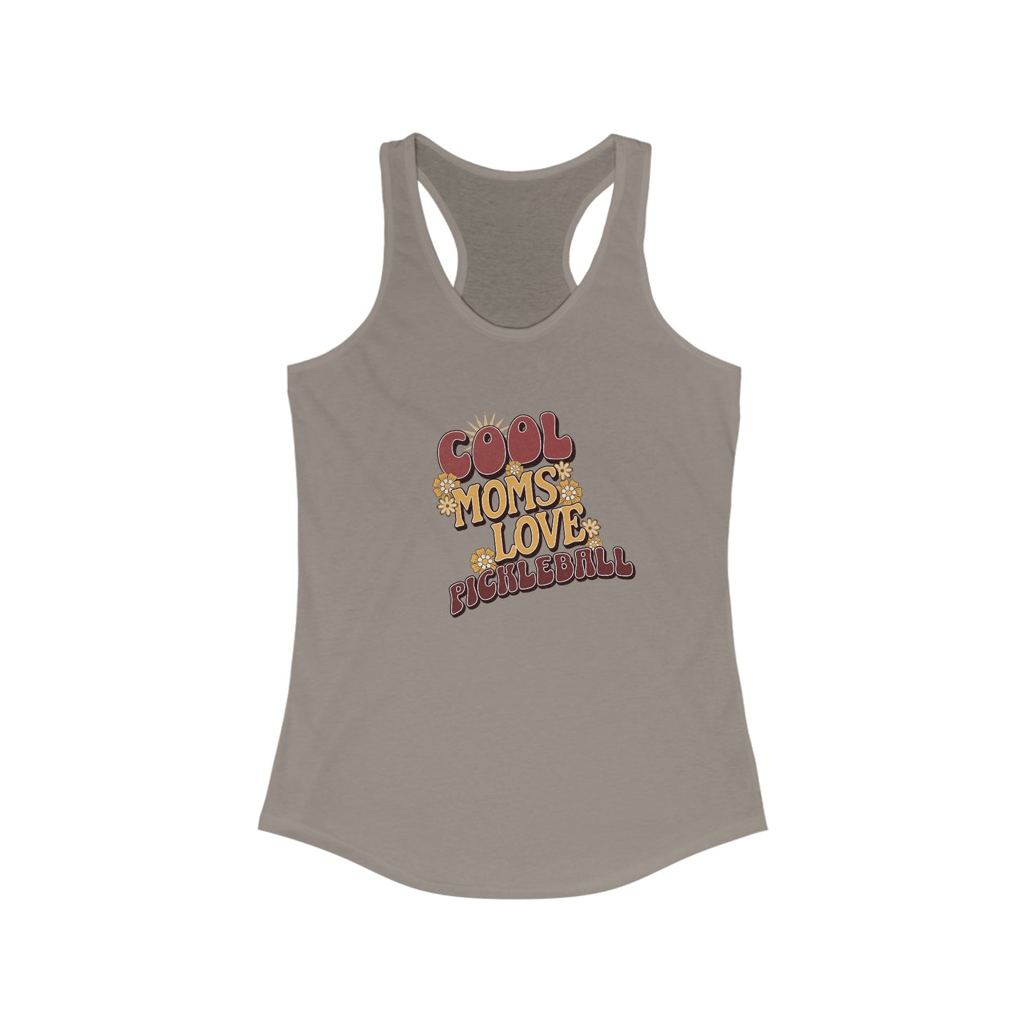 Cool Moms Love Pickleball Women's Ideal Racerback Tank