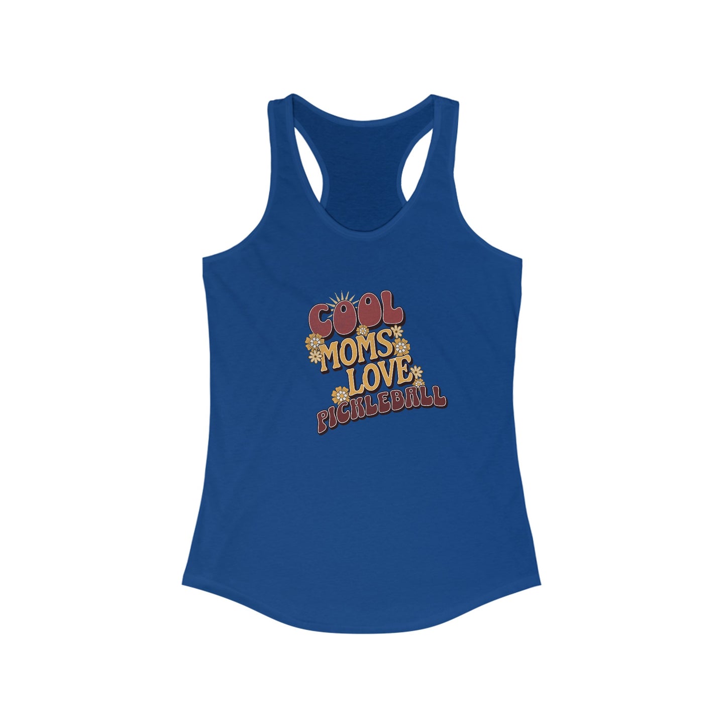 Cool Moms Love Pickleball Women's Ideal Racerback Tank