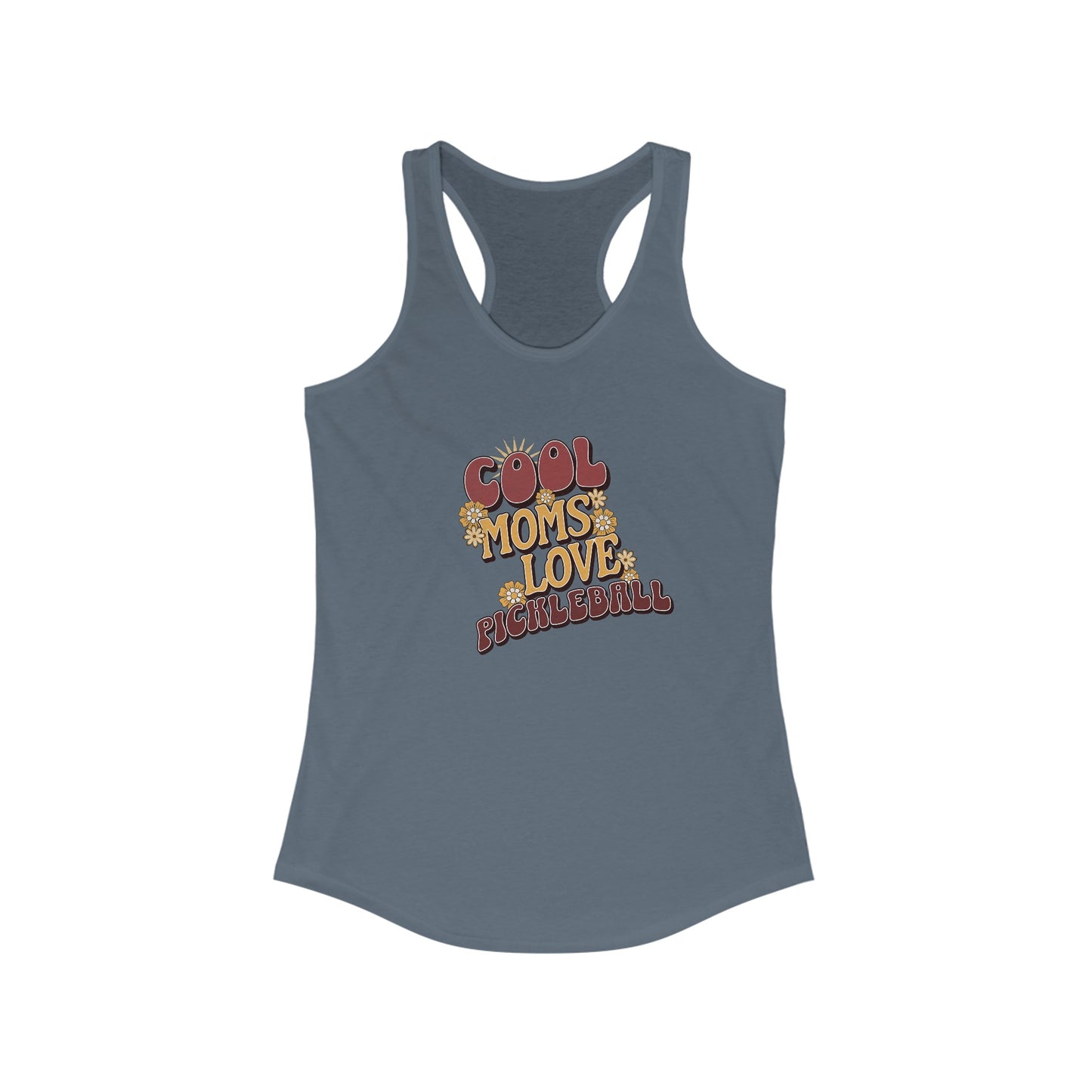 Cool Moms Love Pickleball Women's Ideal Racerback Tank