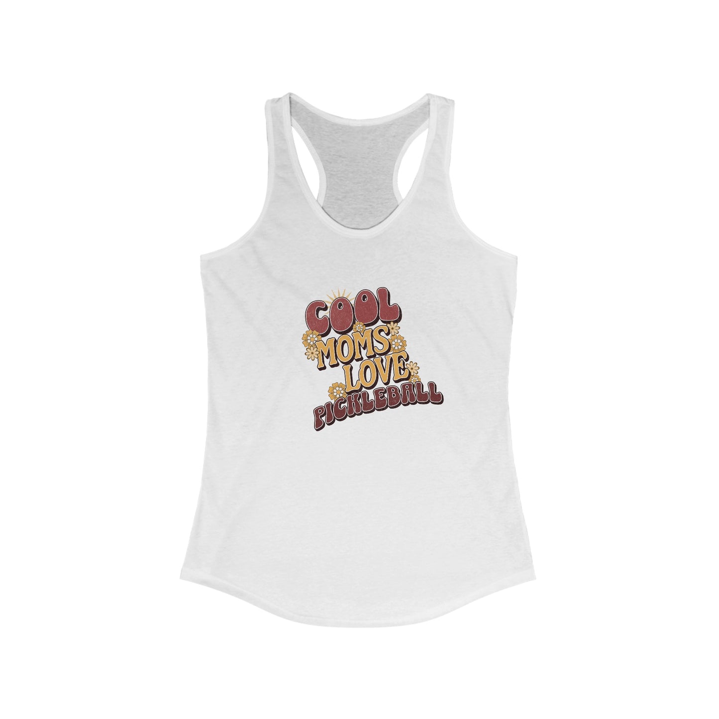 Cool Moms Love Pickleball Women's Ideal Racerback Tank