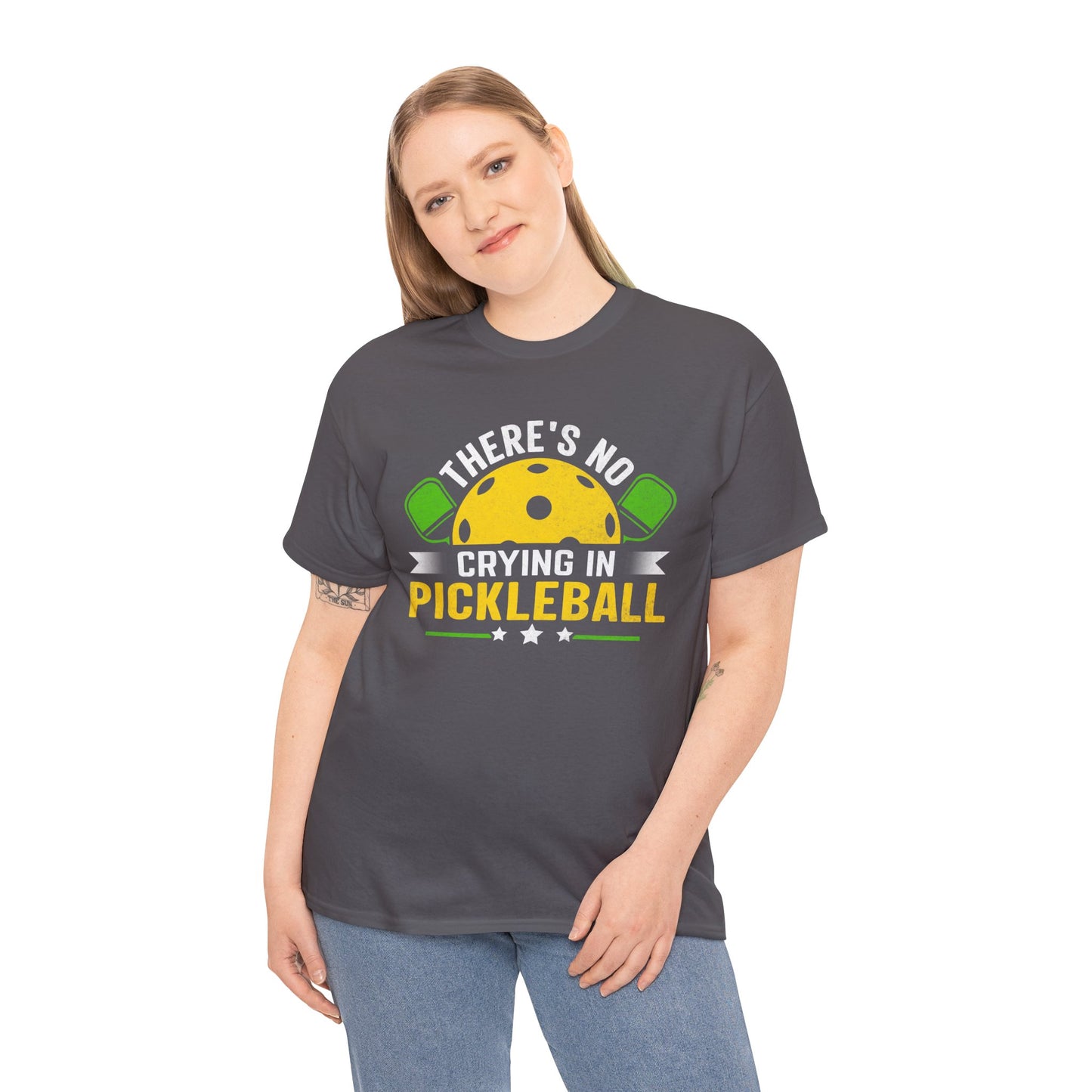 No crying in pickleball Heavy Cotton Tee