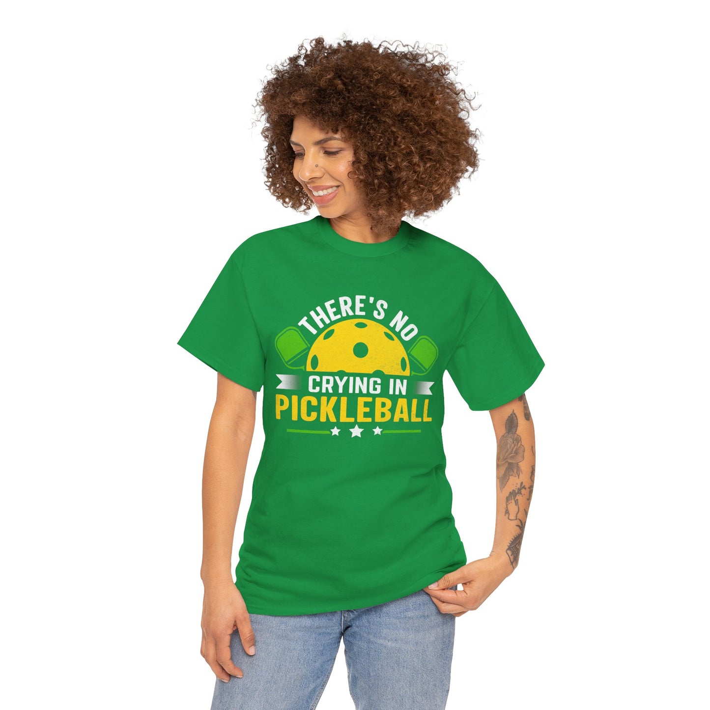 No crying in pickleball Heavy Cotton Tee