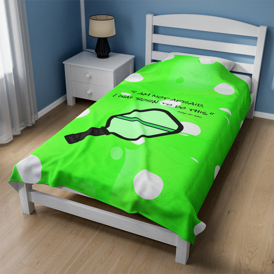 Pickleball Velveteen Plush Blanket