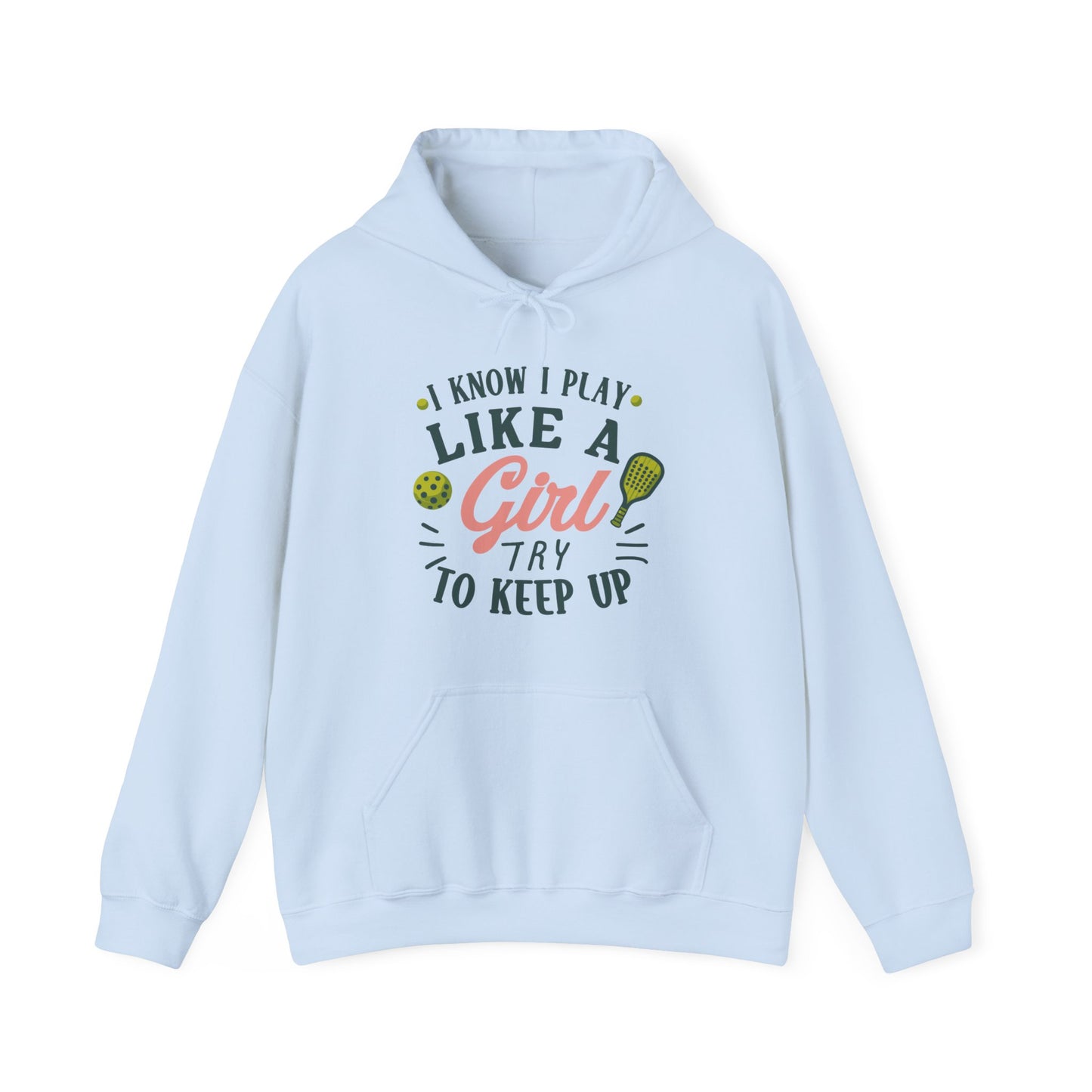 Pickleball Play like a girl Heavy Blend™ Hooded Sweatshirt