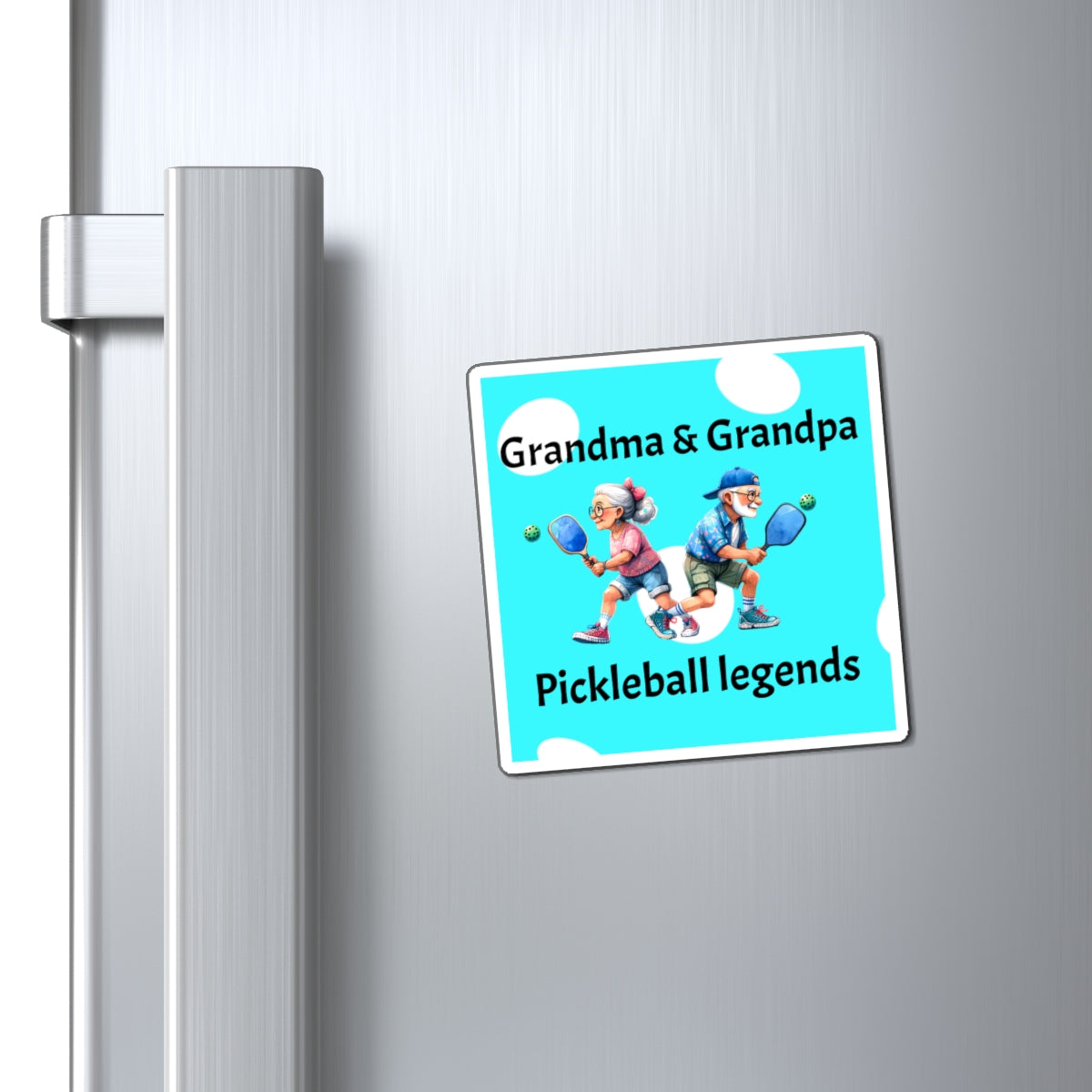 Grandma and Grandpa Pickleball Magnets