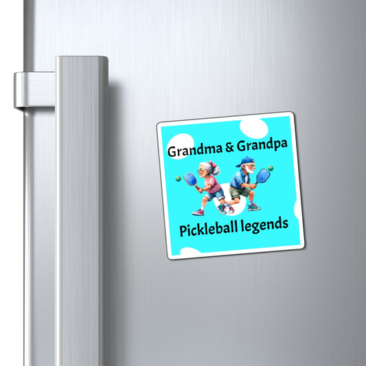 Grandma and Grandpa Pickleball Magnets