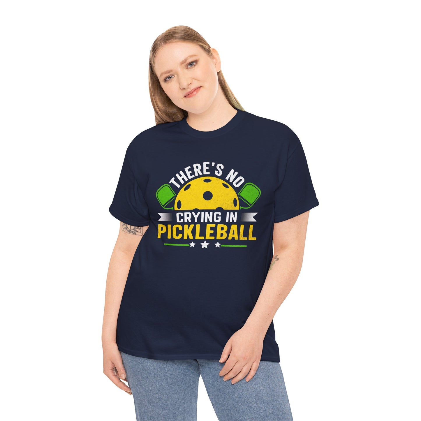 No crying in pickleball Heavy Cotton Tee