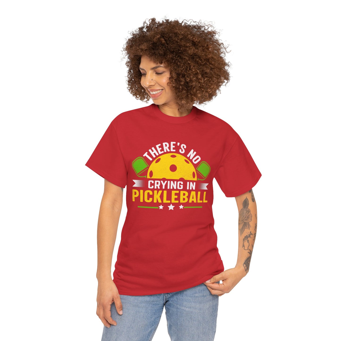 No crying in pickleball Heavy Cotton Tee