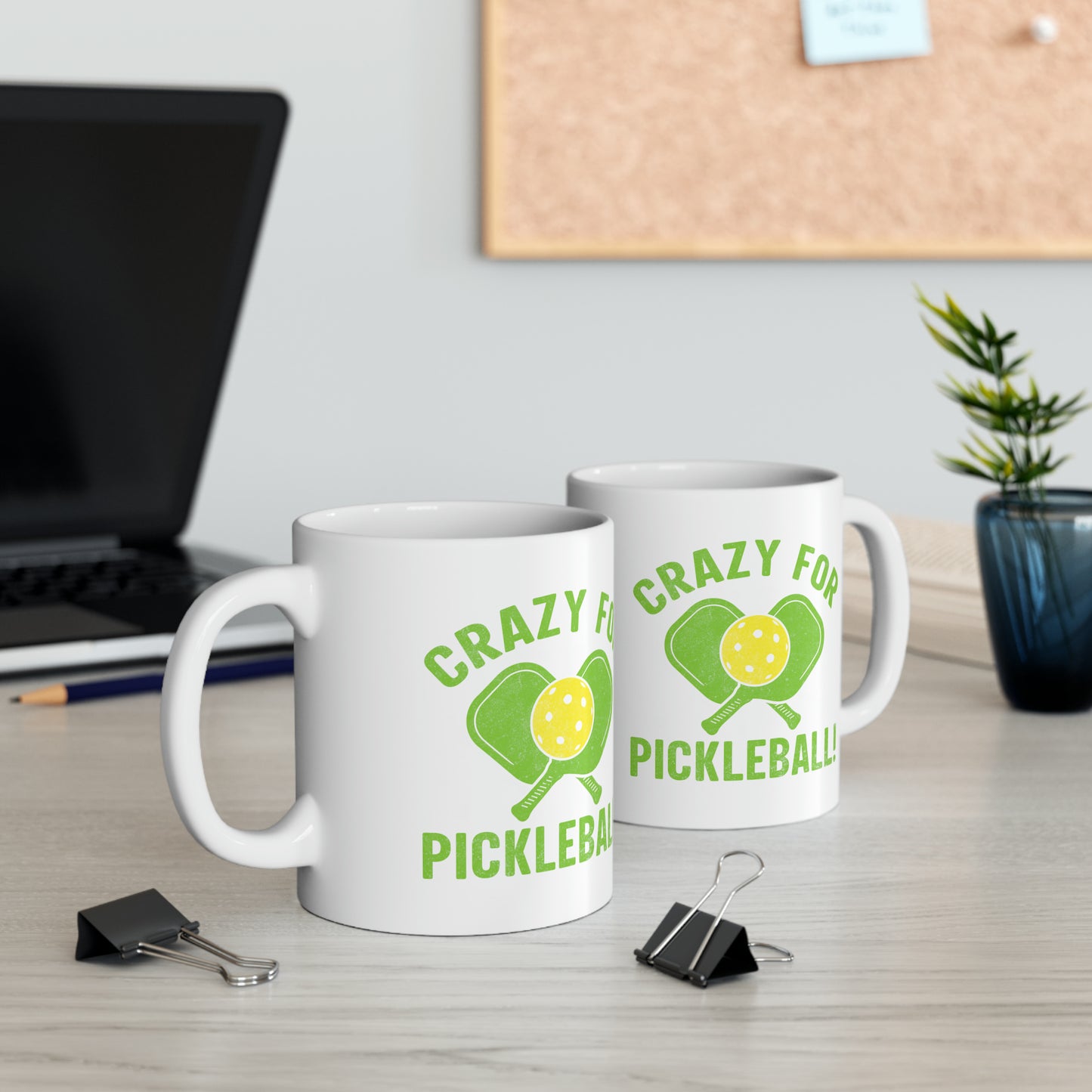 Crazy for Pickleball Ceramic Mug, 11oz