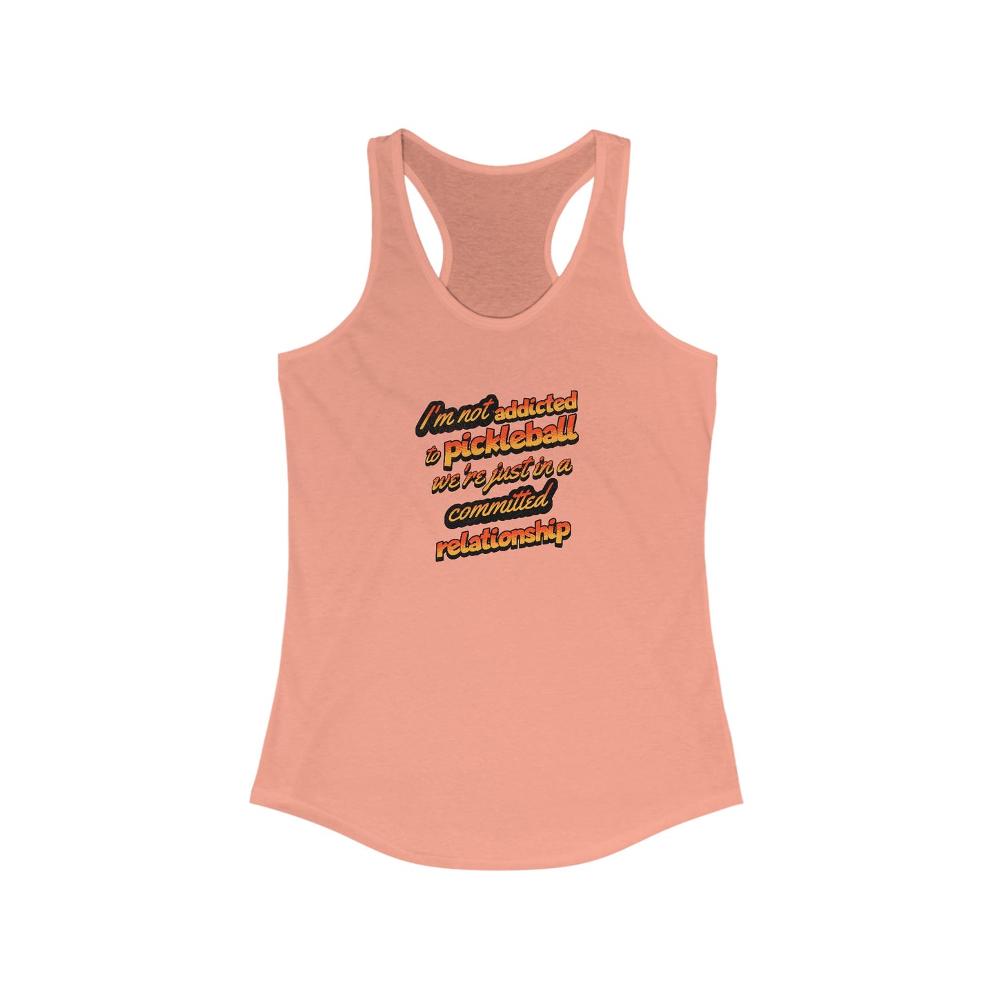 In a relationship Women's Ideal Racerback Tank