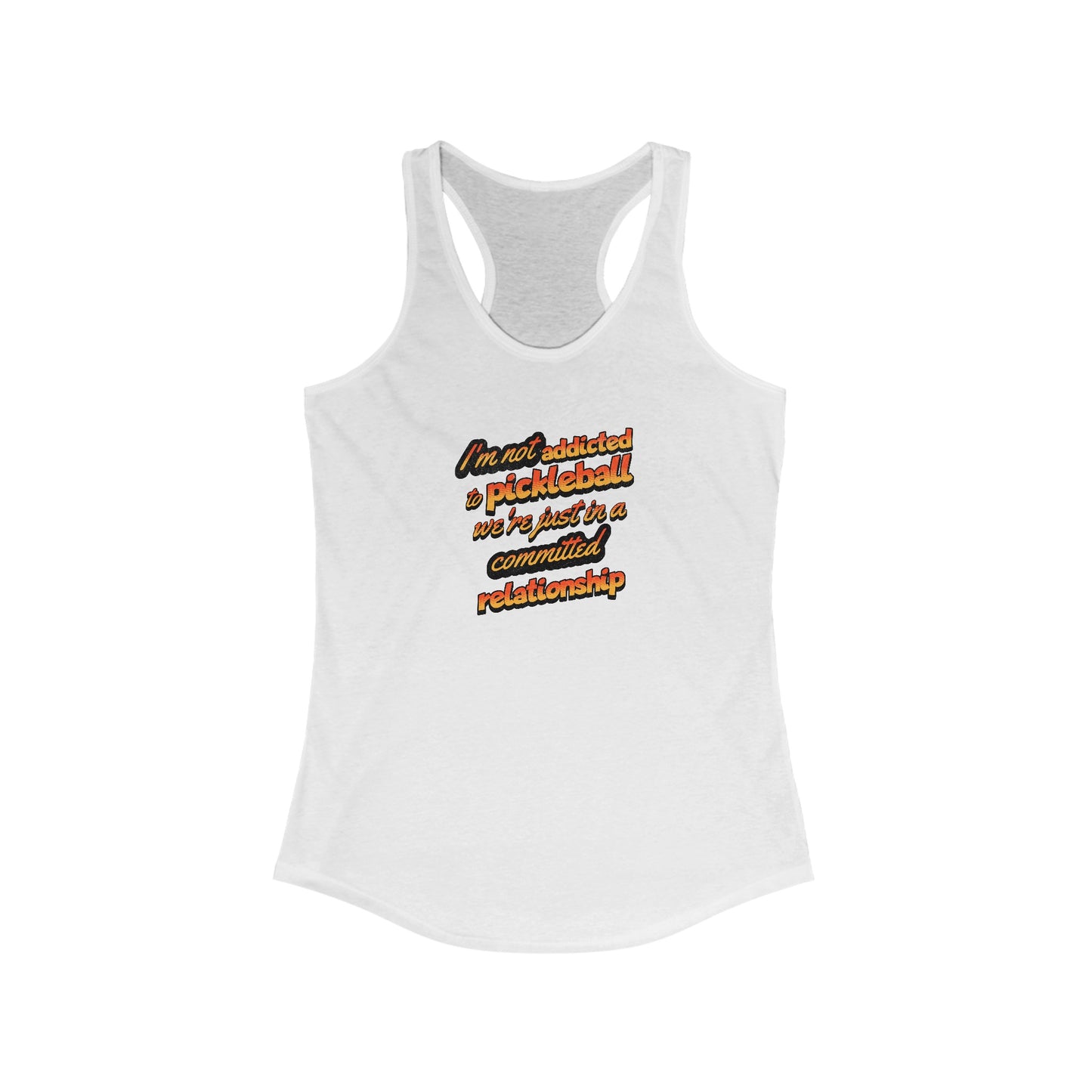 In a relationship Women's Ideal Racerback Tank