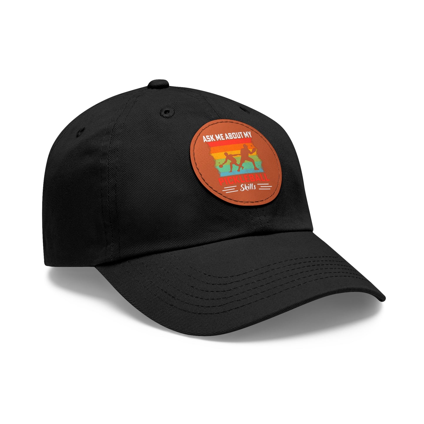 Pickleball Hat with Leather Patch (Round)