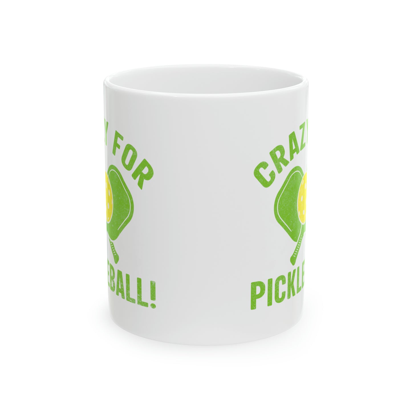 Crazy for Pickleball Ceramic Mug, 11oz