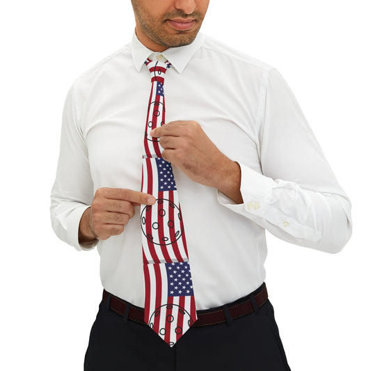 Flag Pickleball Necktie