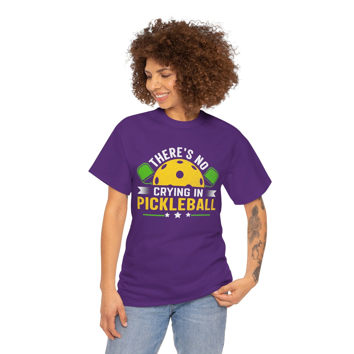 No crying in pickleball Heavy Cotton Tee