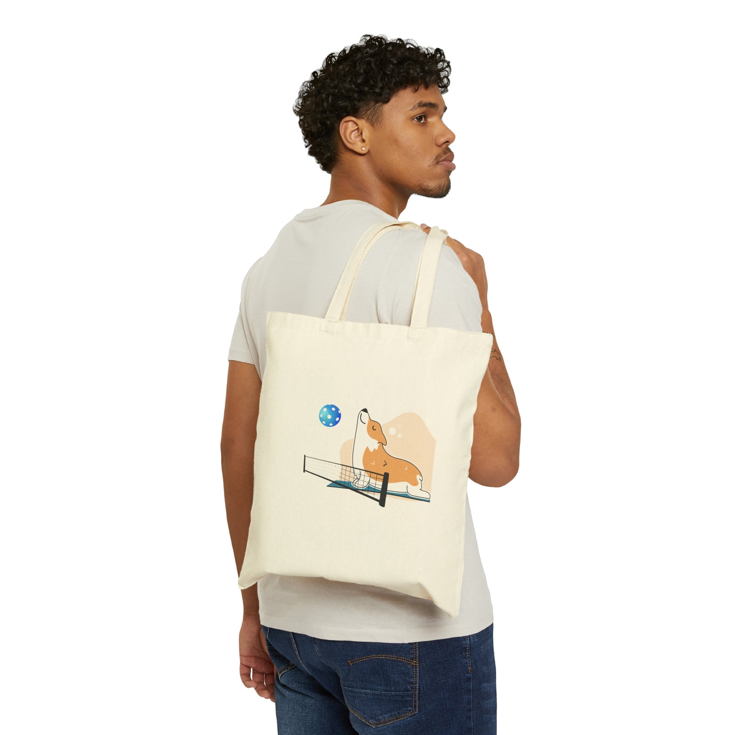 Pickleball Cotton Canvas Tote Bag