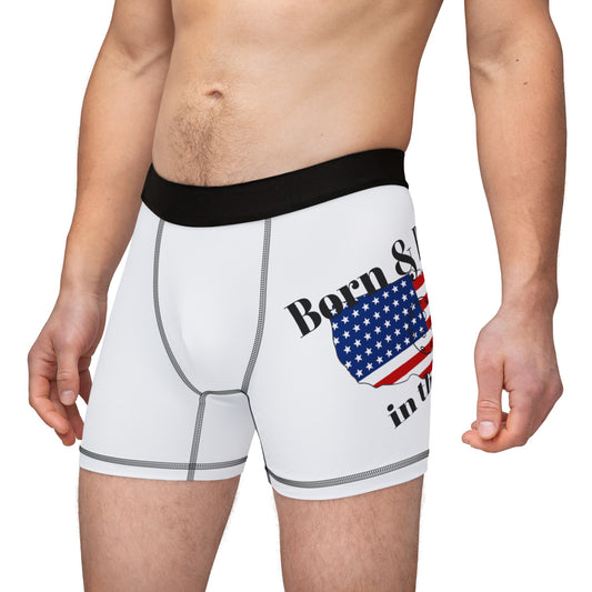 USA Born and Bred Pickleball Men's Boxers (AOP)
