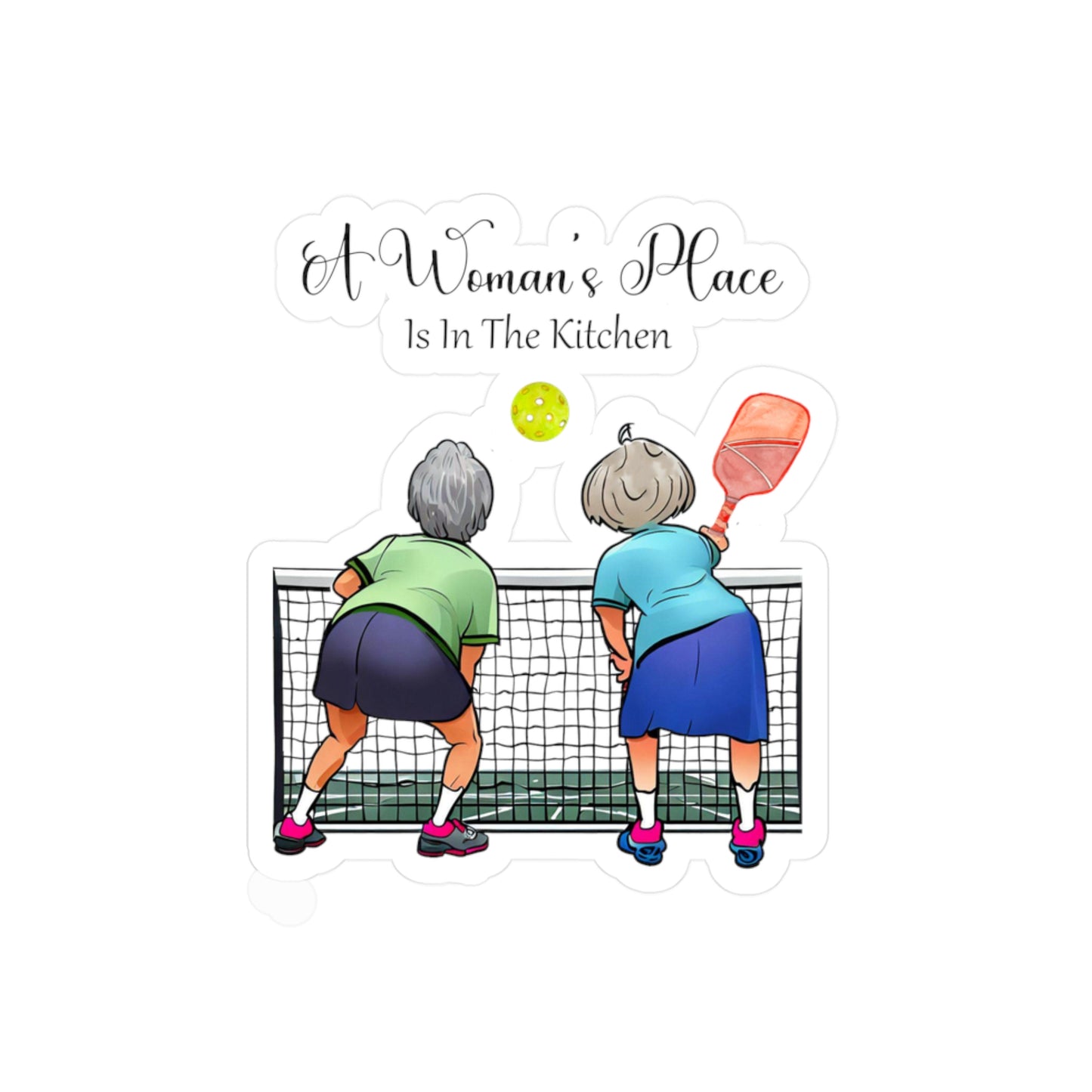 Womans Pickleball Place Kiss-Cut Vinyl Decals