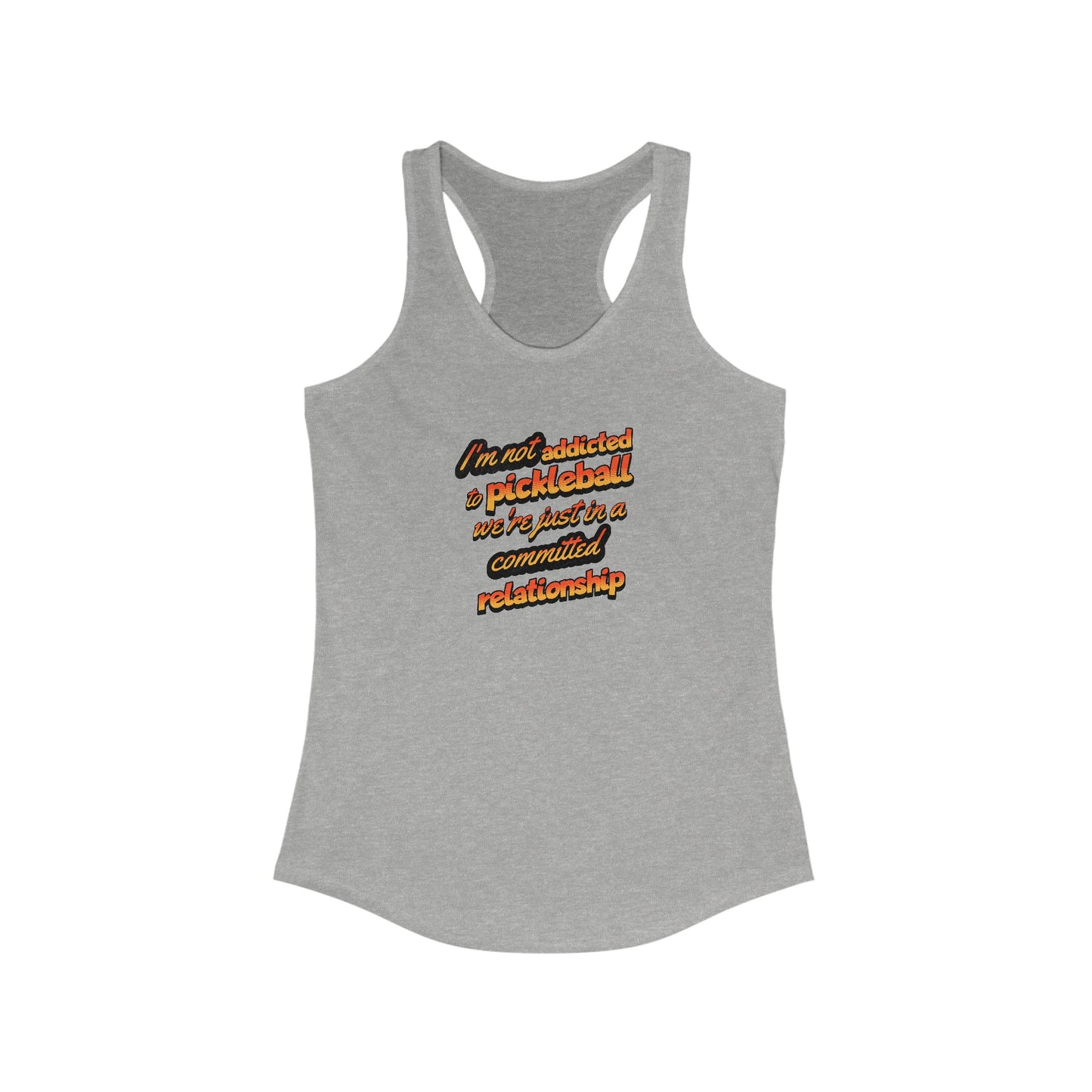 In a relationship Women's Ideal Racerback Tank