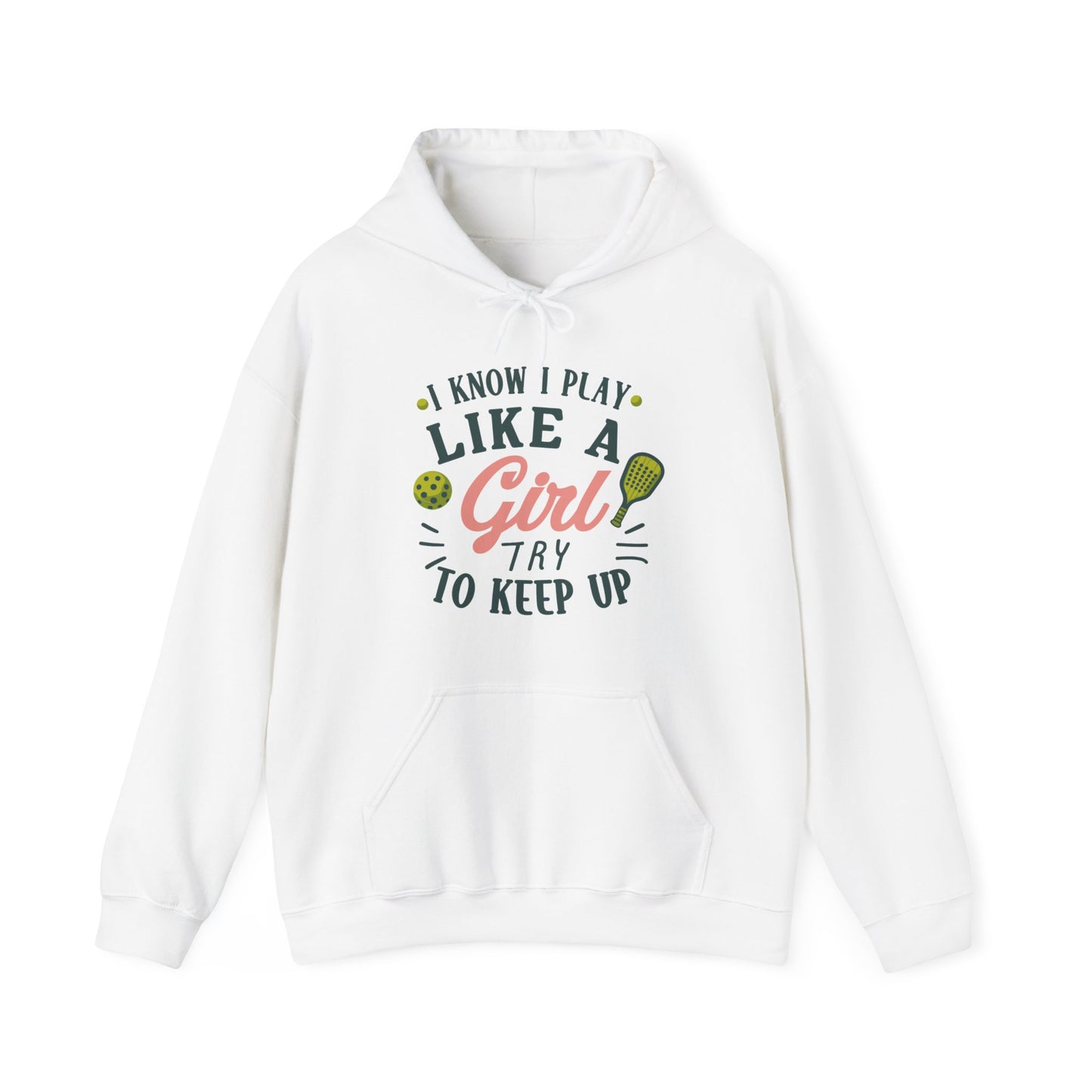 Pickleball Play like a girl Heavy Blend™ Hooded Sweatshirt